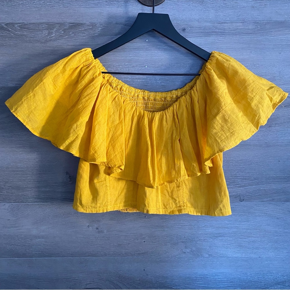 Jens Pirate Booty Golden Yellow Cotton Top